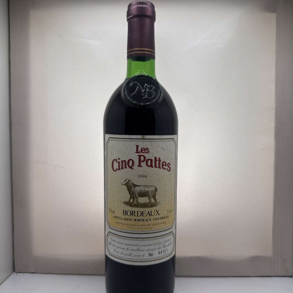 Les Cinq Pattes Bordeaux 1994 Vintage Red Wine 75cl 12%