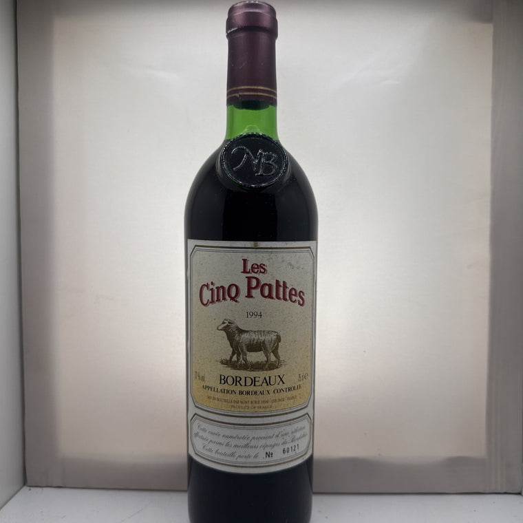 Les Cinq Pattes Bordeaux 1994 Vintage Red Wine 75cl 12%