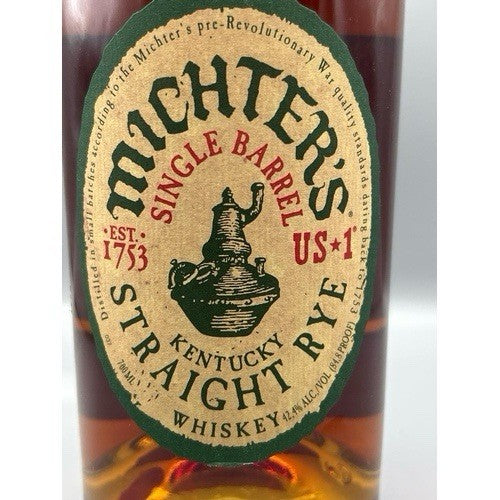 Michter’s US 1 Single Barrel Kentucky Straight Rye, 70cl at 42.4%