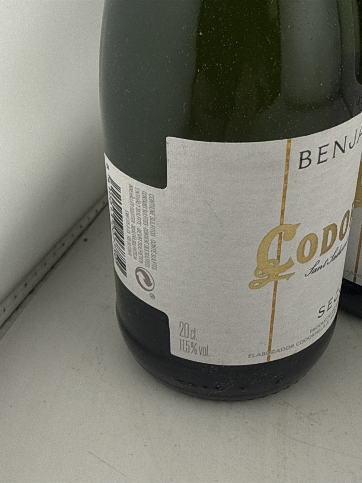 2x Vintage Codorniu Benjamin Seco Cava Mini Bottles 20cl Spain