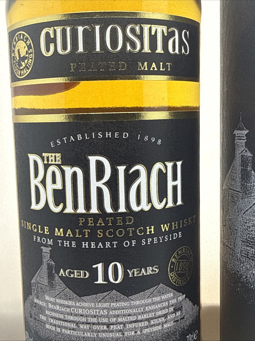 BenRiach Curiositas 10 Year Old Peated Whisky 70cl Boxed 40%