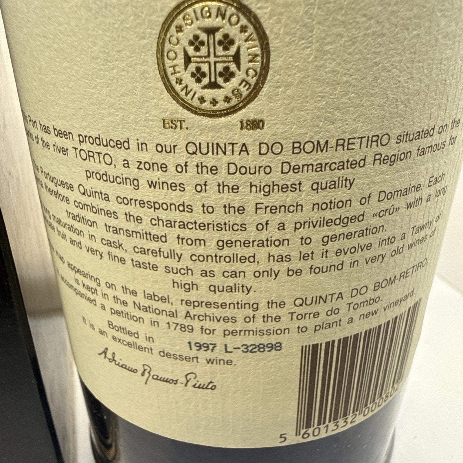 Ramos Pinto Quinta do Bom Retiro 20 Year Tawny Port 1997 75cl