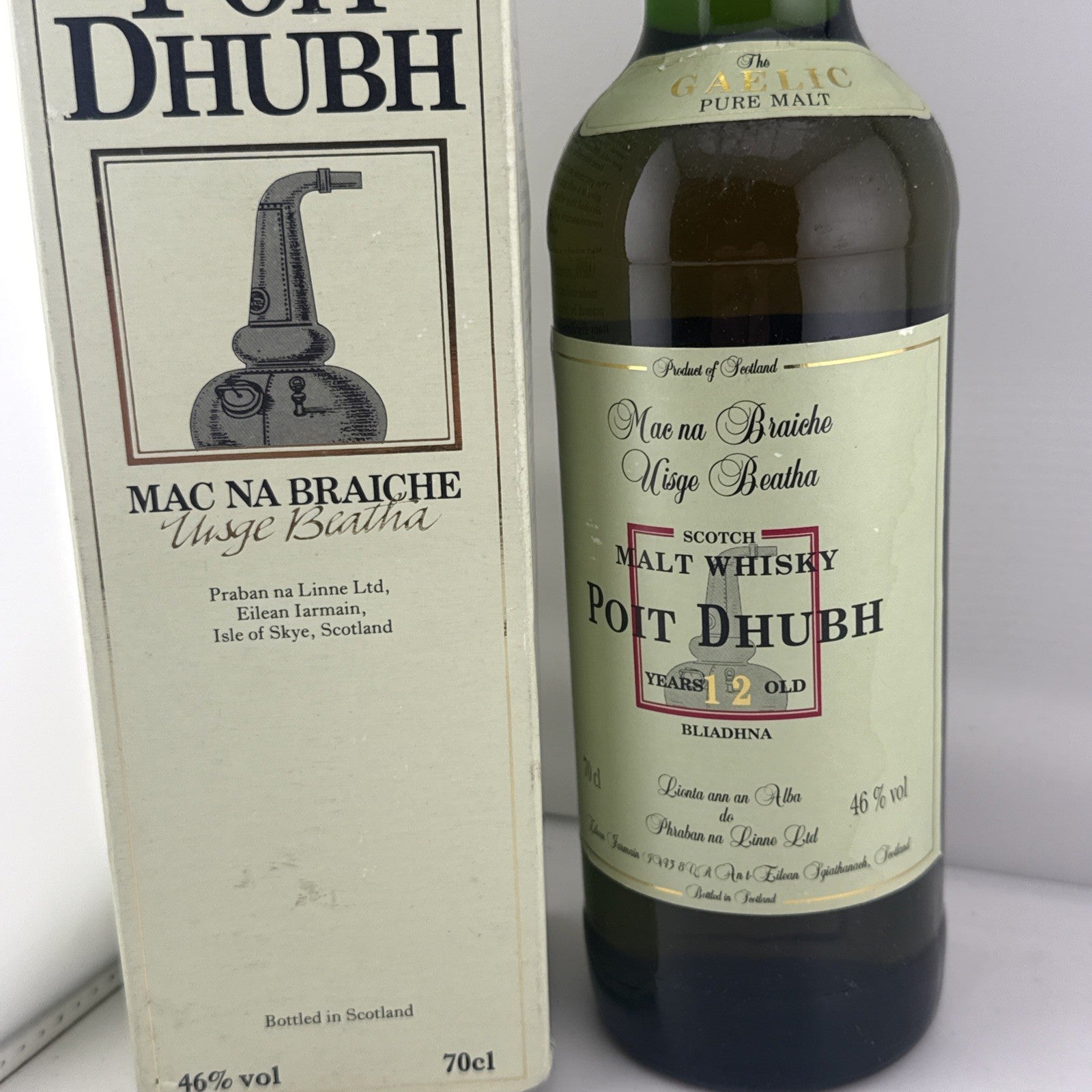 Poit Dhubh 12 Year Old Scotch Malt Whisky 70cl 46% Isle Of Skye With Box