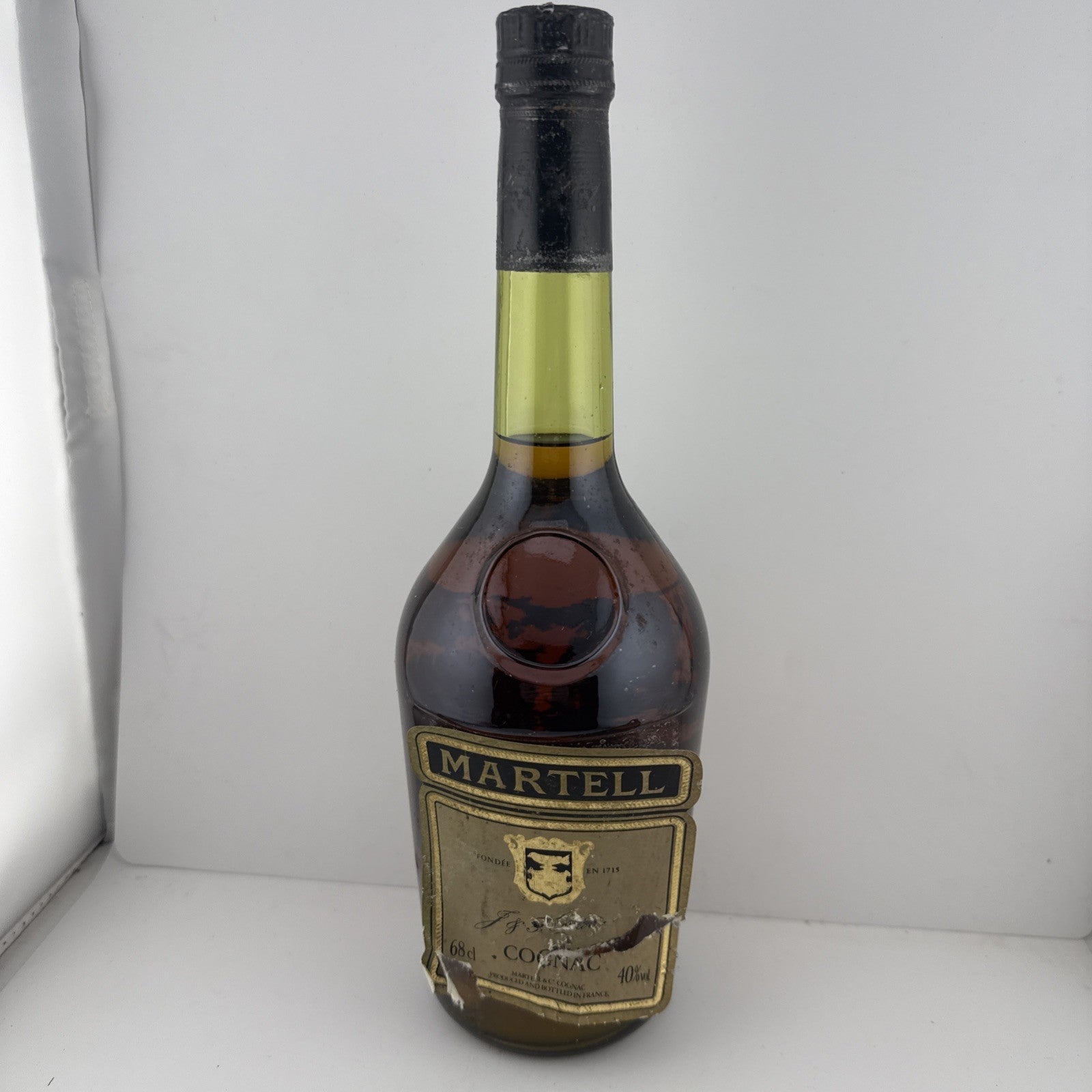Martell VS Cognac Bottled Late 1970s rare Label Poor Condition. High Fill