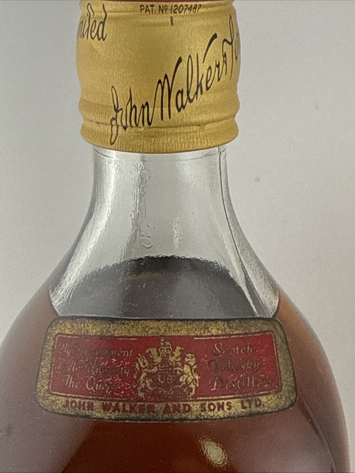 Vintage Johnnie Walker Red Label 1L Duty Free Scotch Whisky 1970s