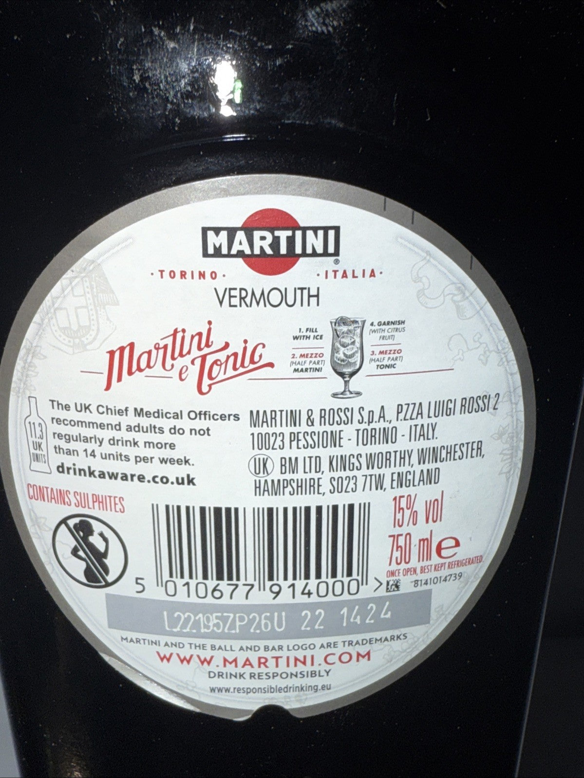 Martini Rosso Vermouth 750ml 15% Abv