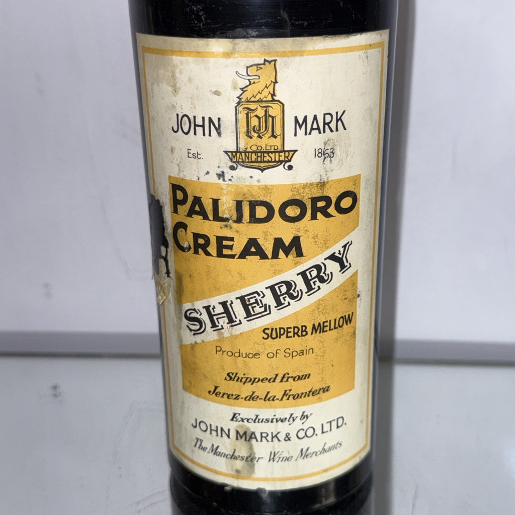 John Mark & Co. Palidoro Cream Sherry Dated Late 1950's To 60s