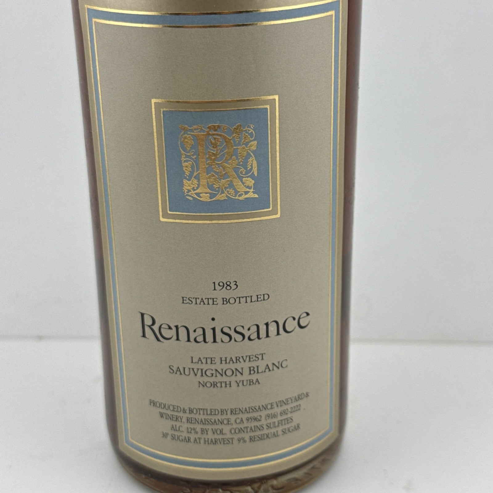 1983 Renaissance Late Harvest Sauvignon Blanc North Yuba Sweet Wine 37.5cl
