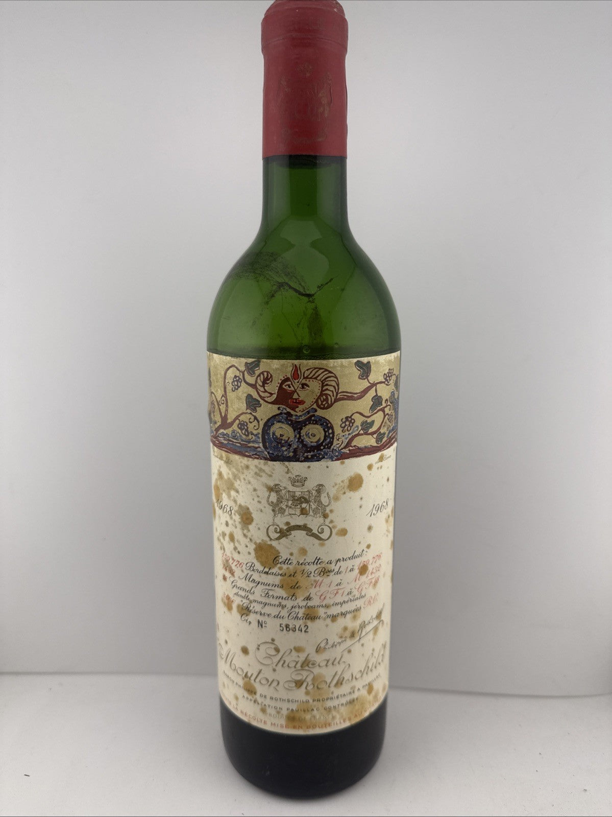 Château Mouton Rothschild 1968 – Pauillac 1er Grand Cru Classé (Bordeaux).
