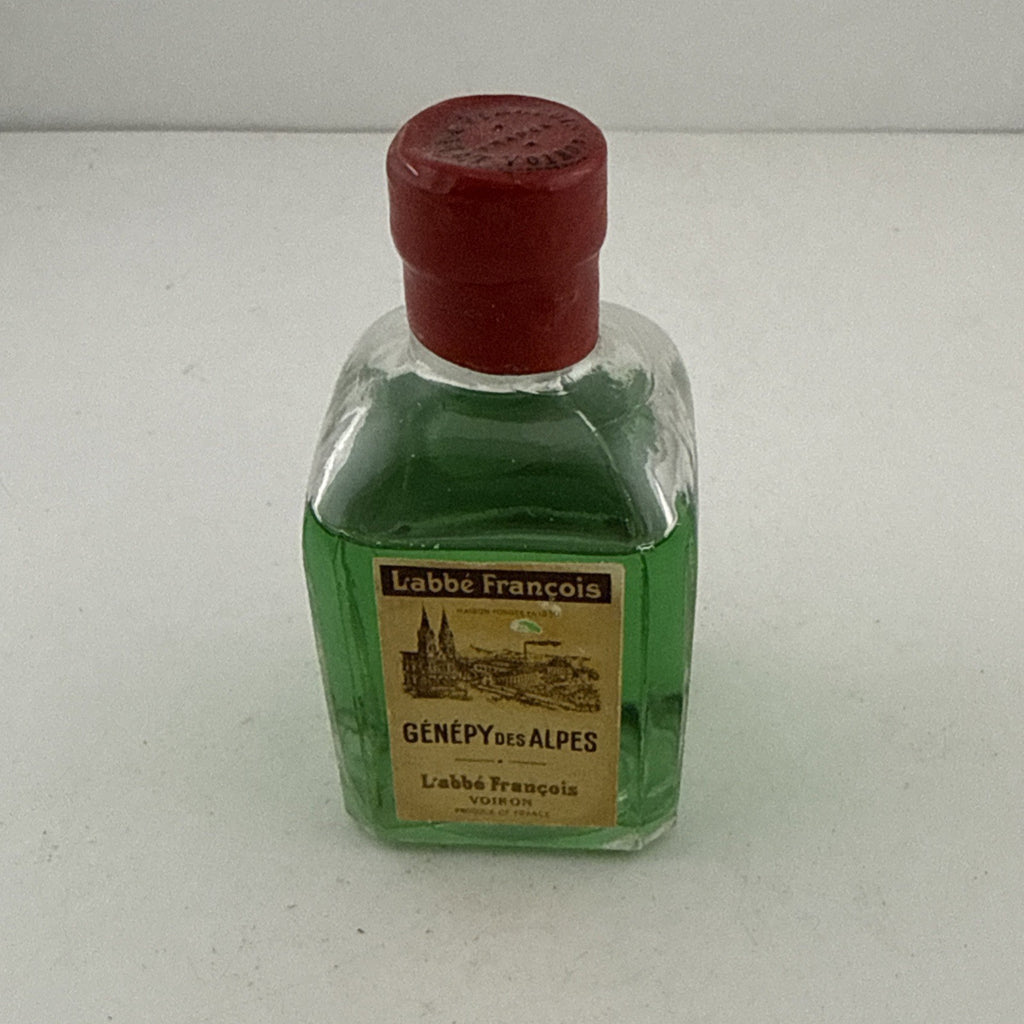 Vintage L’Abbé François Génépy des Alpes Miniature Herbal Liqueur Voiron France