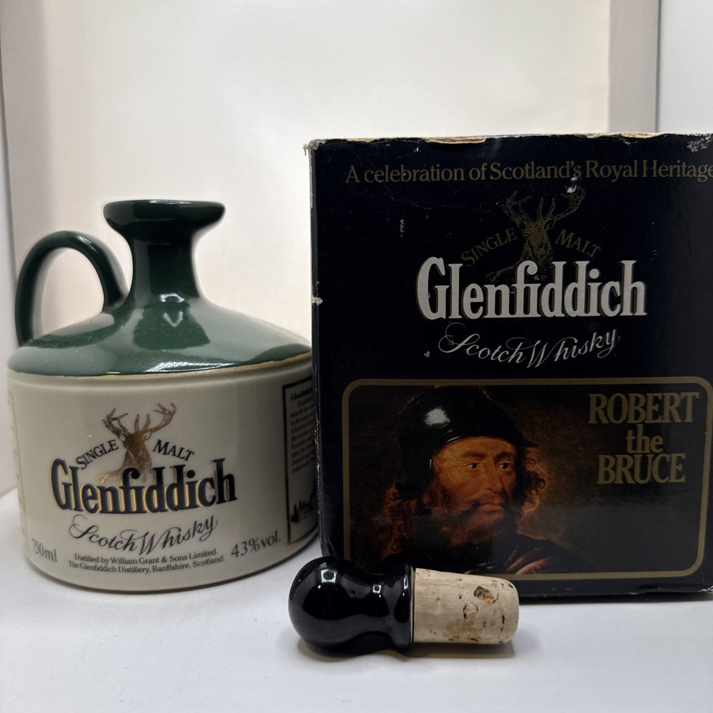 1980s Glenfiddich Robert the Bruce Ceramic Decanter 75cl 43% Boxed