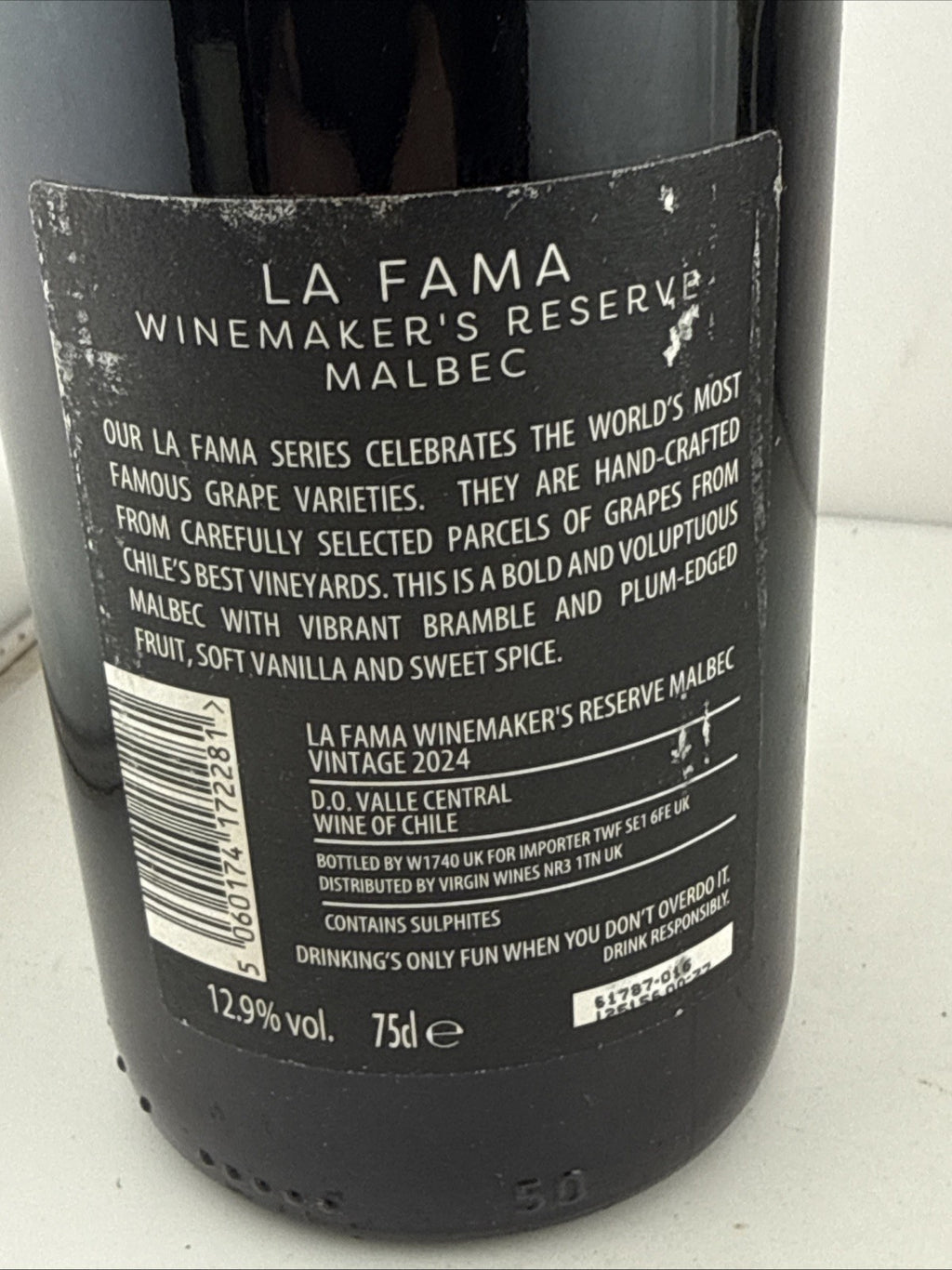 La Fama Winemaker’s Reserve Malbec 2024 Chile Red Wine 75cl