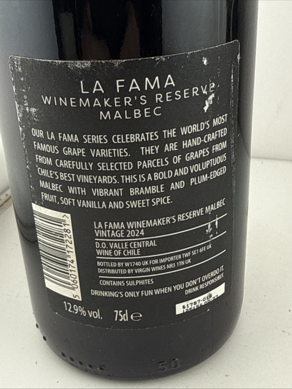 La Fama Winemaker’s Reserve Malbec 2024 Chile Red Wine 75cl