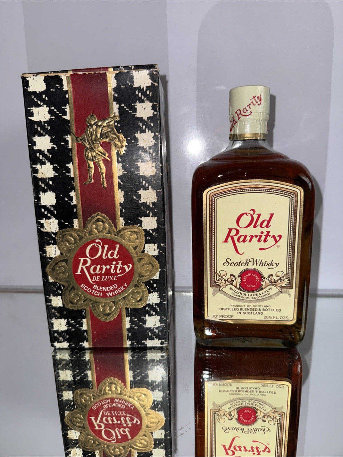 Old rarity Scotch whisky 26 2/3 FL OZ And 70% proof vintage matured