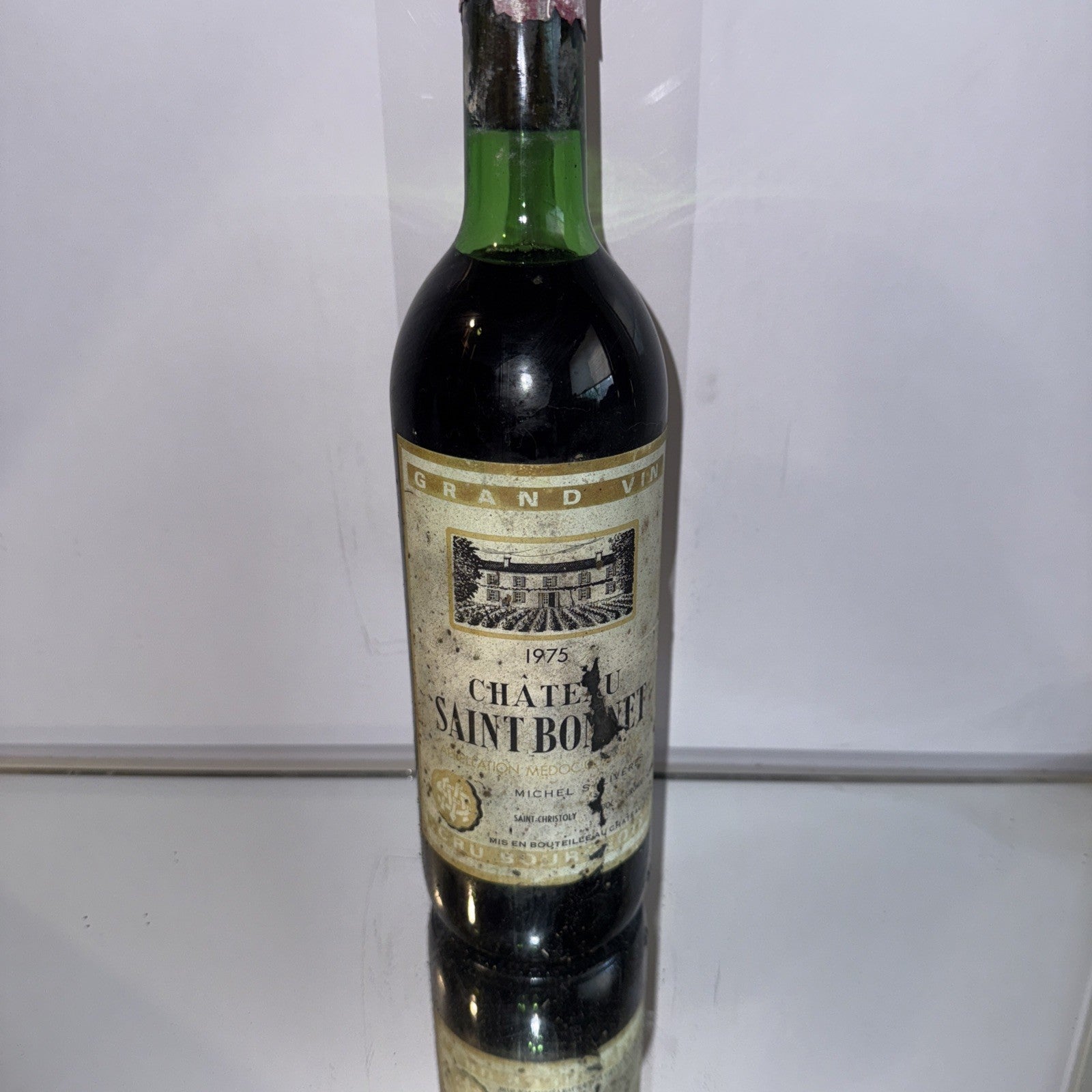 Chateau St Bonnet 1975 Labels Poor Cellar Stored For 40 Yrs Corks Good Vintage