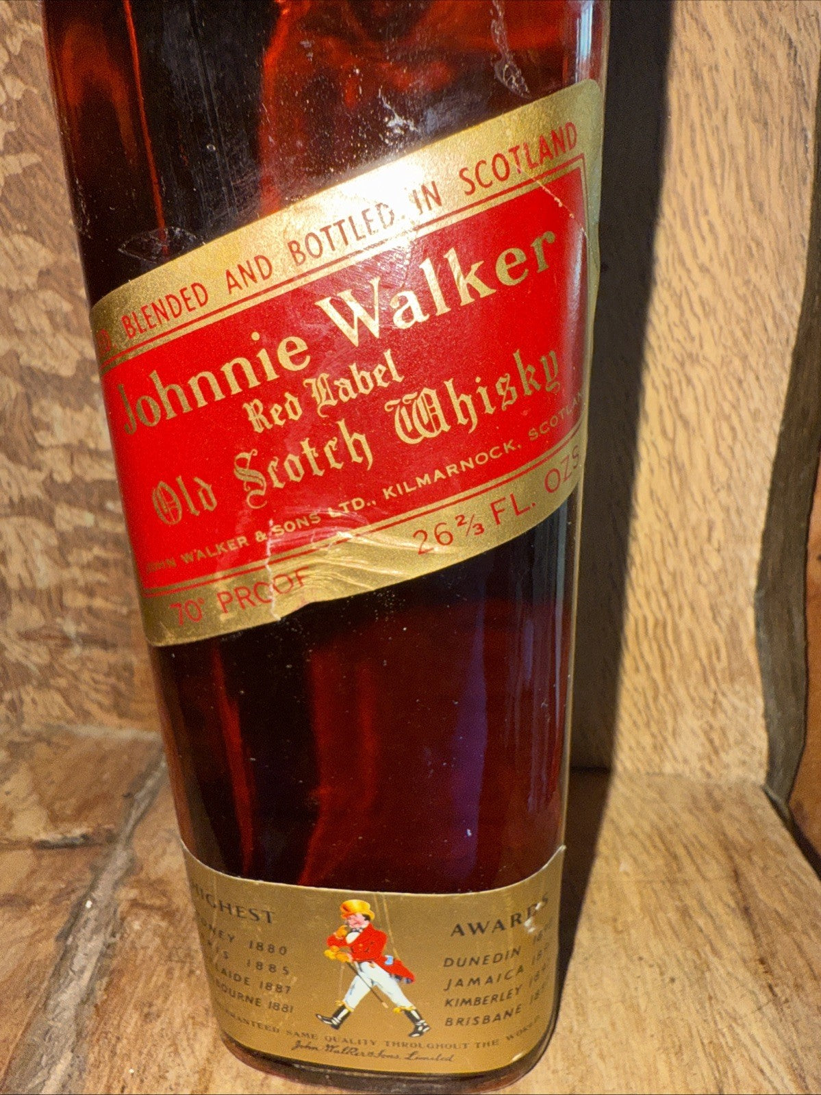 Johnnie Walker Red Label Bottle D 1970 26 2/3 floz70% proof vintage mature rare