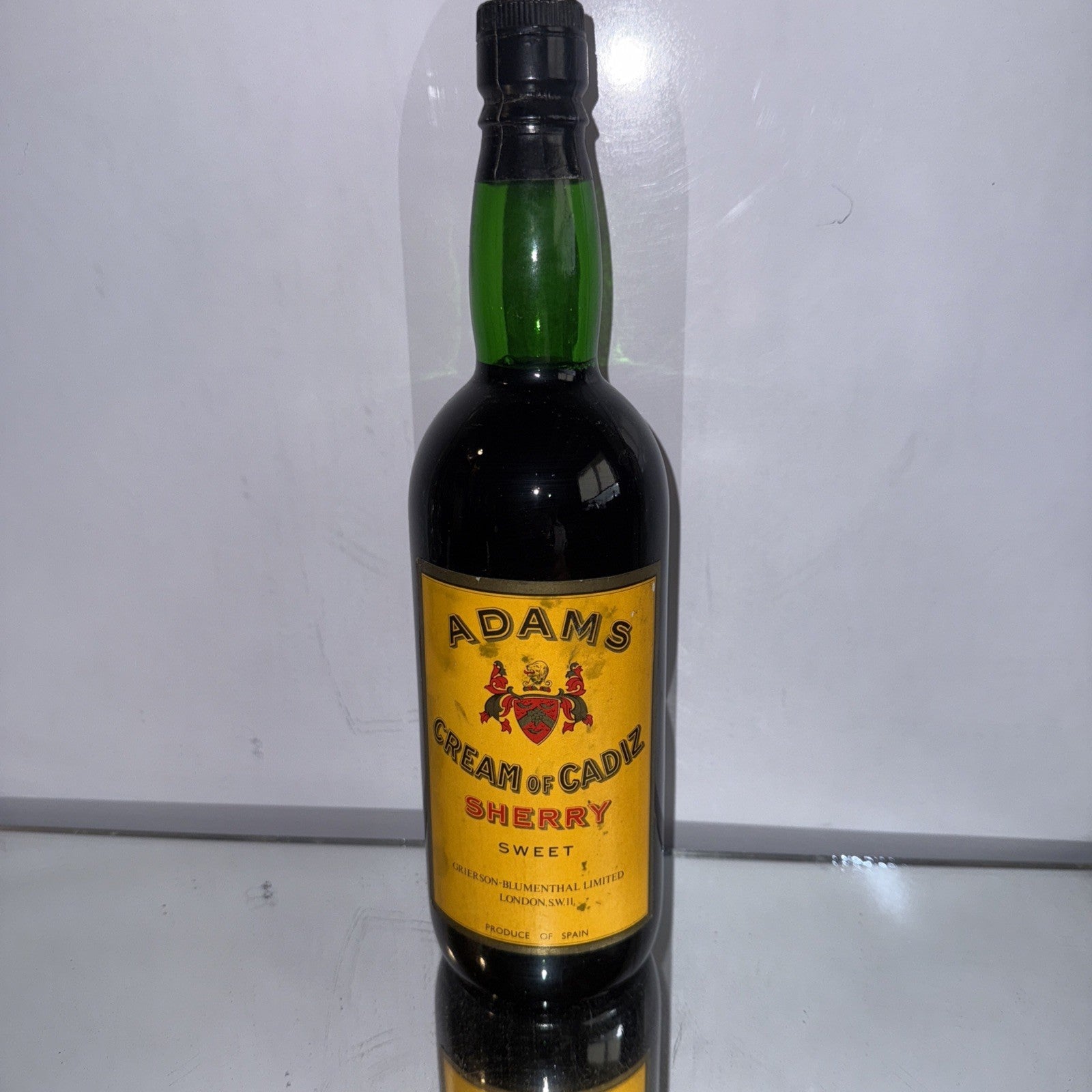 Adams Cream of Cadiz Sherry Dated Late 60s Early 70s