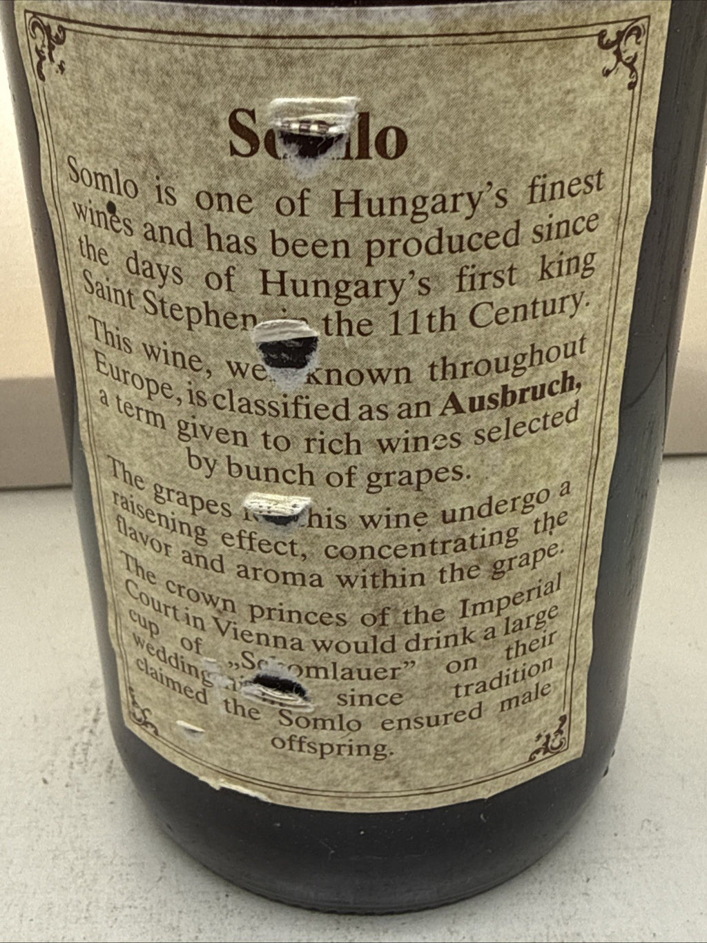 Pieroth Somlo Muskat‑Ottonel Ausbruch 1989 Drinks Beautifully!