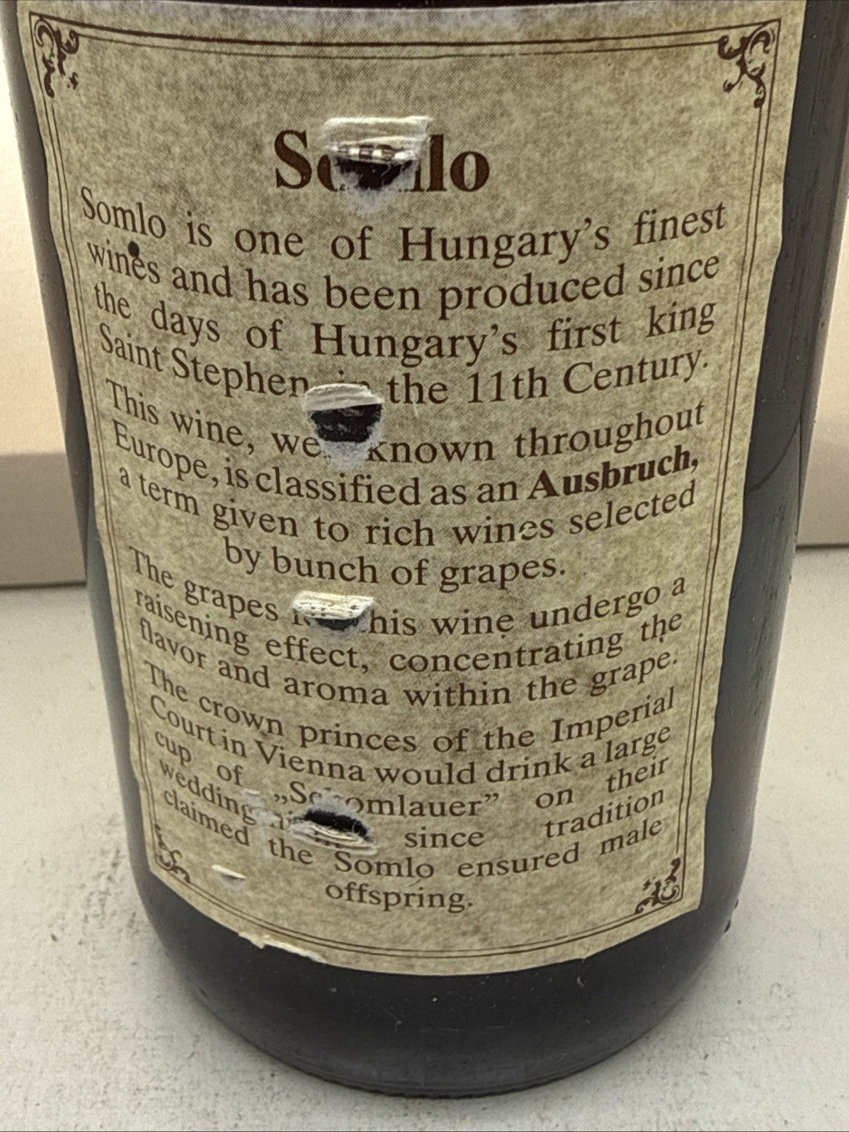 Pieroth Somlo Muskat‑Ottonel Ausbruch 1989 Drinks Beautifully!