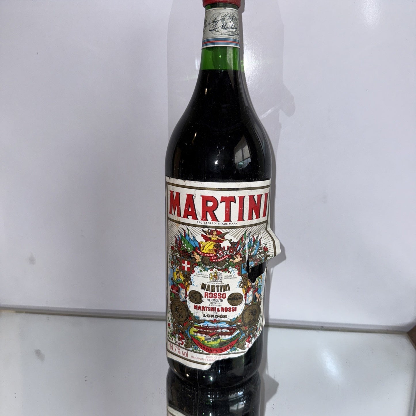 MARTINI Rosso 1.5L VERMOUTH 1980/1990s Tatty Labels Sealed Vintage Bargain
