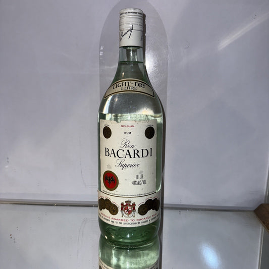Bacardi Superior Rum 1L Old 40%abv Version
