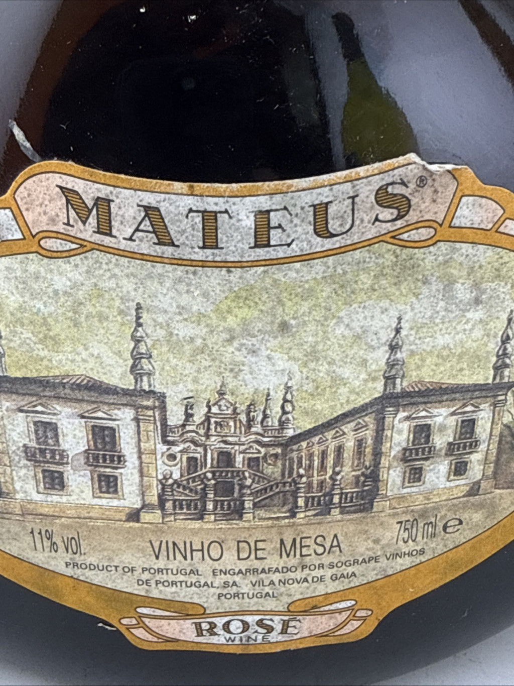 Mateus Rosé, 75cl, 11% — late 1970s to early 1980s.