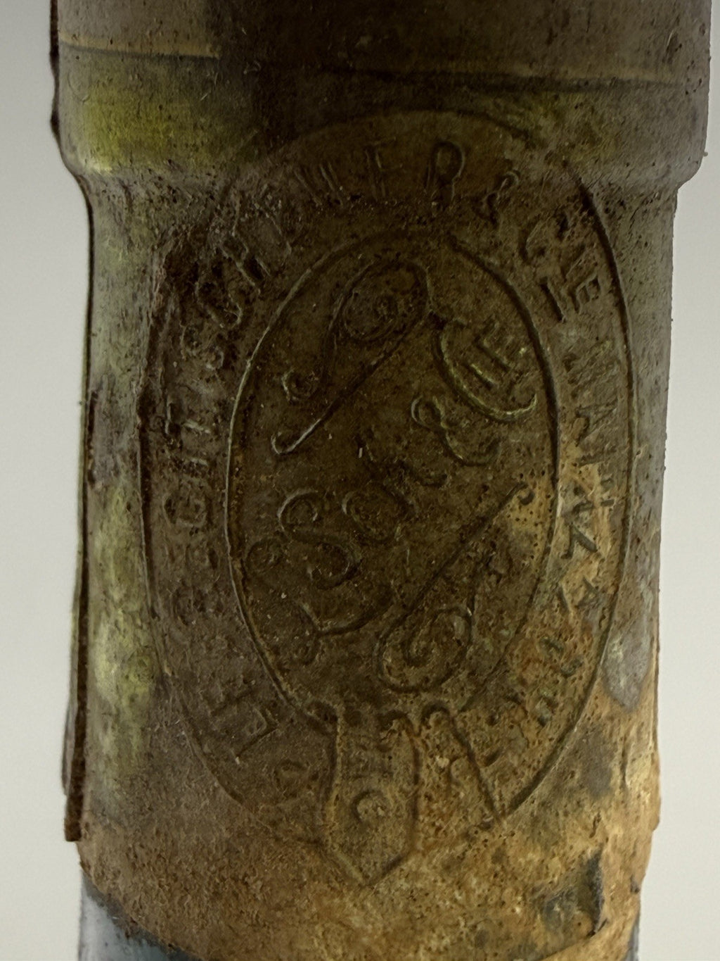 Antique 1921 German Auslese Wine Bottle Mainz Seal Original Capsule