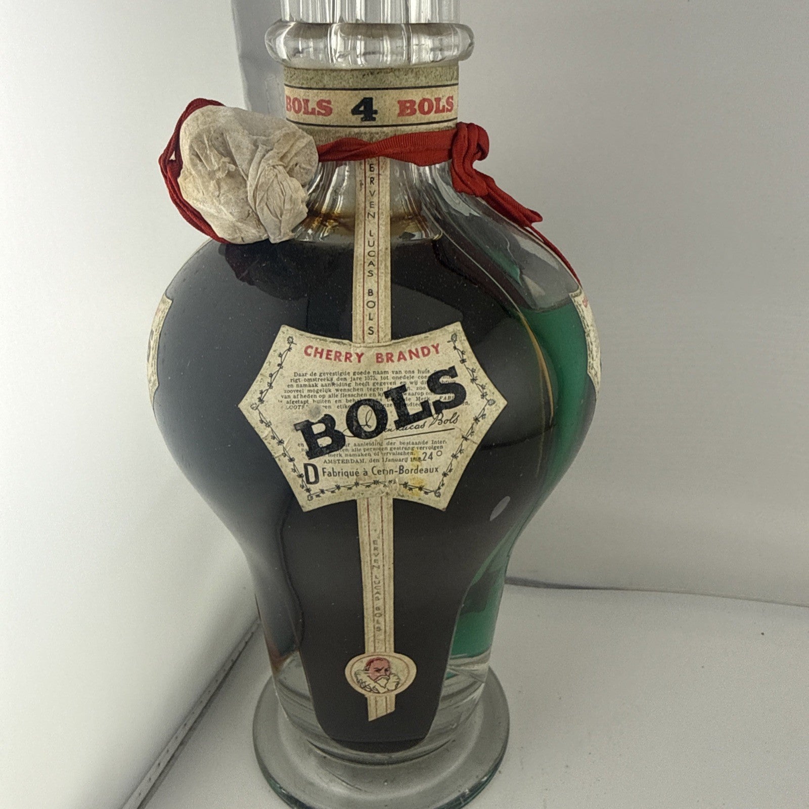 Bols 4 way 1950s creme de menthe, apricot brandy, cherry brandy, triple sec