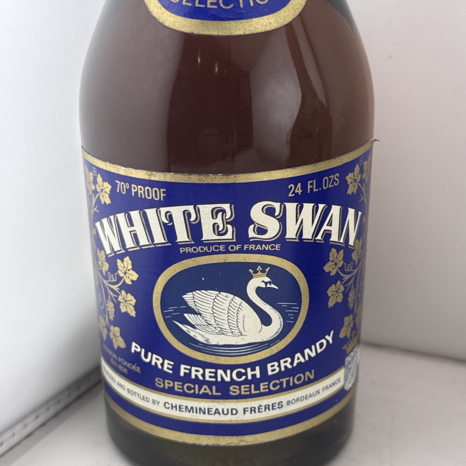 SALE Vintage White Swan 5 Star Pure French Brandy Special Selection 1960s