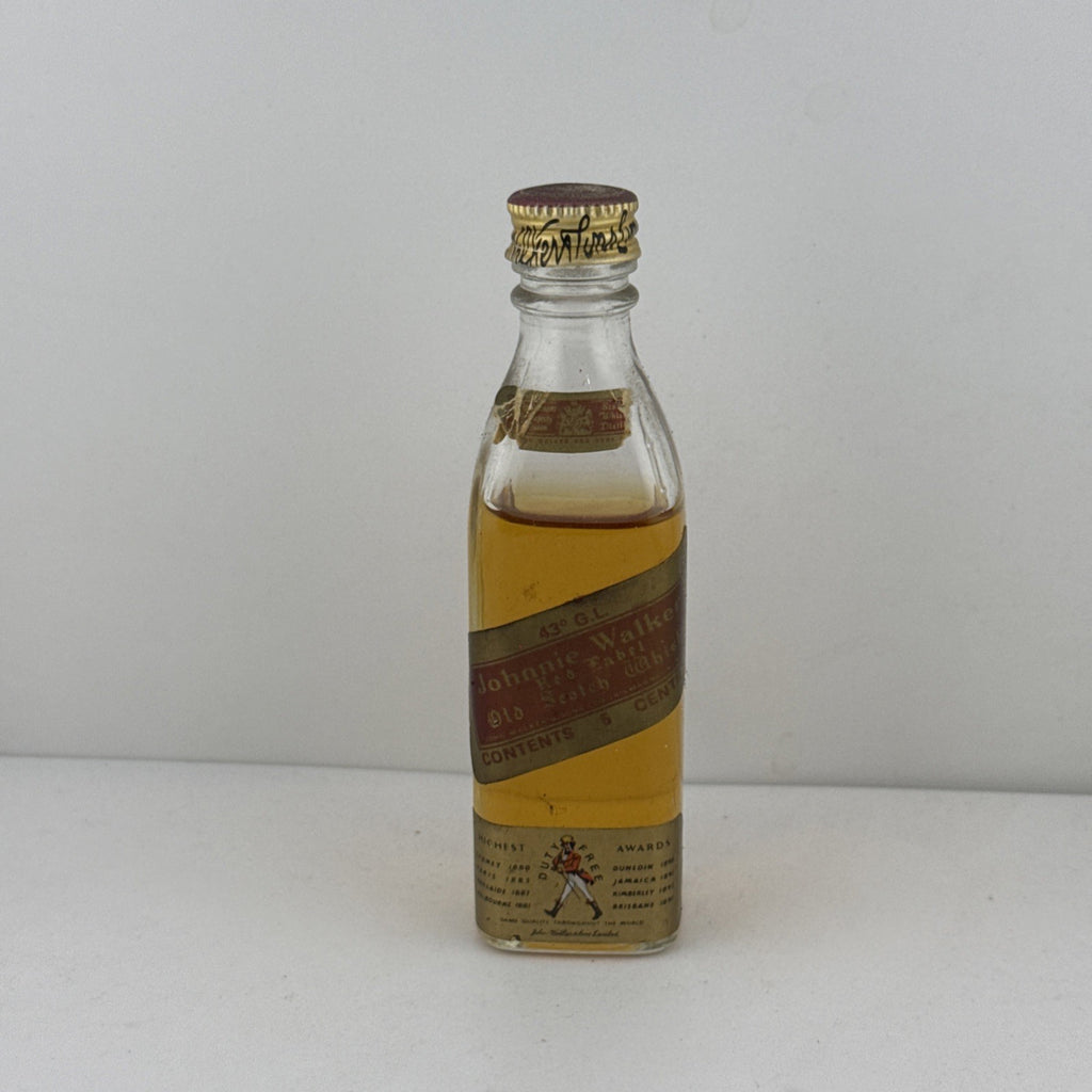 Vintage Johnnie Walker Red Label Scotch Whisky Miniature 5cl 43% 1970s