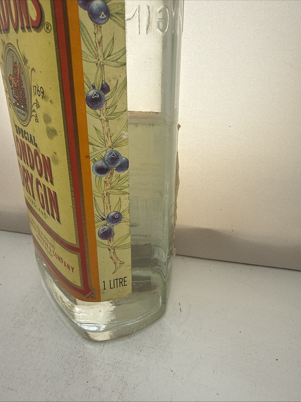 Gordon's Special London Dry Gin — 1L 47.3% — 1980s Export — Collectable Bottle