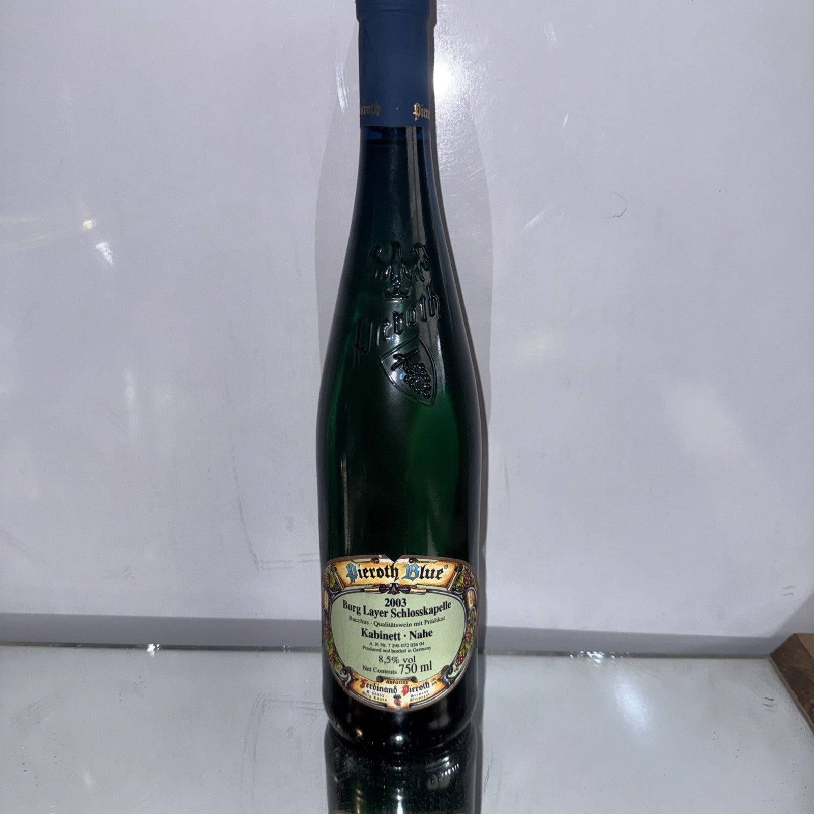 Pieroth Blue Burg Layer 2003  Bacchus Kabinett Nahe