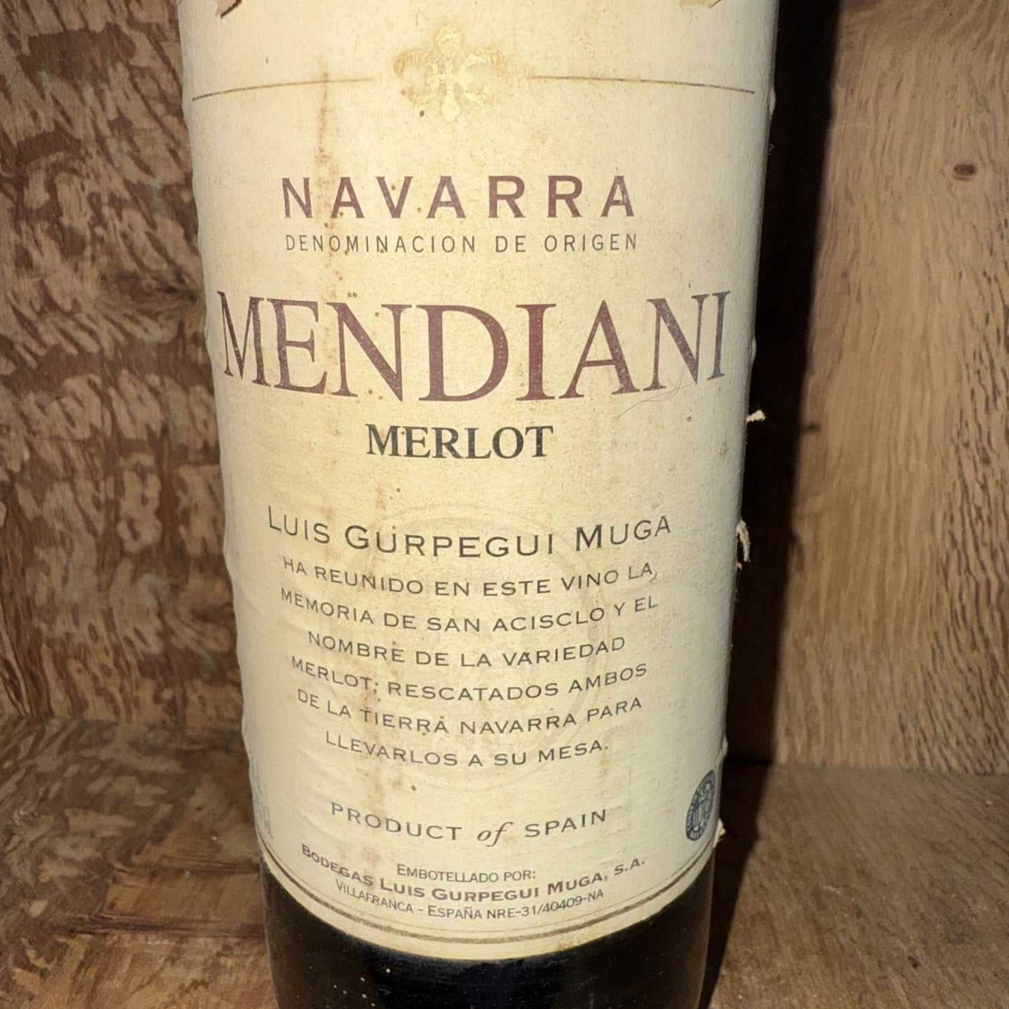 Navarra Mendiani Merlot Luis Gurpegui Muga 2006