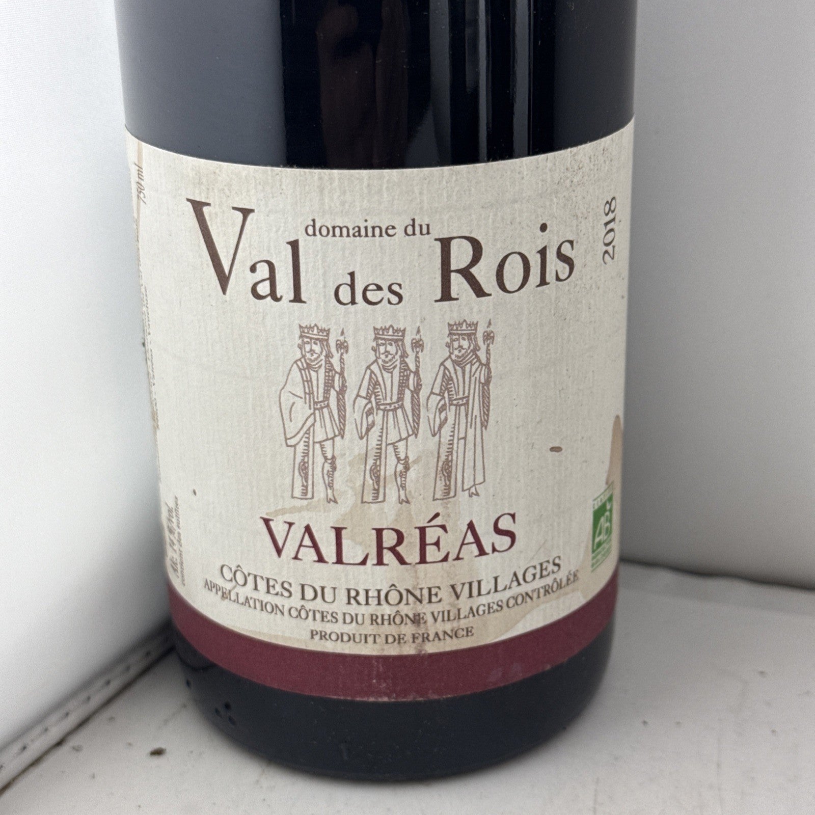 Domaine du Val des Rois Valréas 2018 Organic Rhône Red Wine 75cl