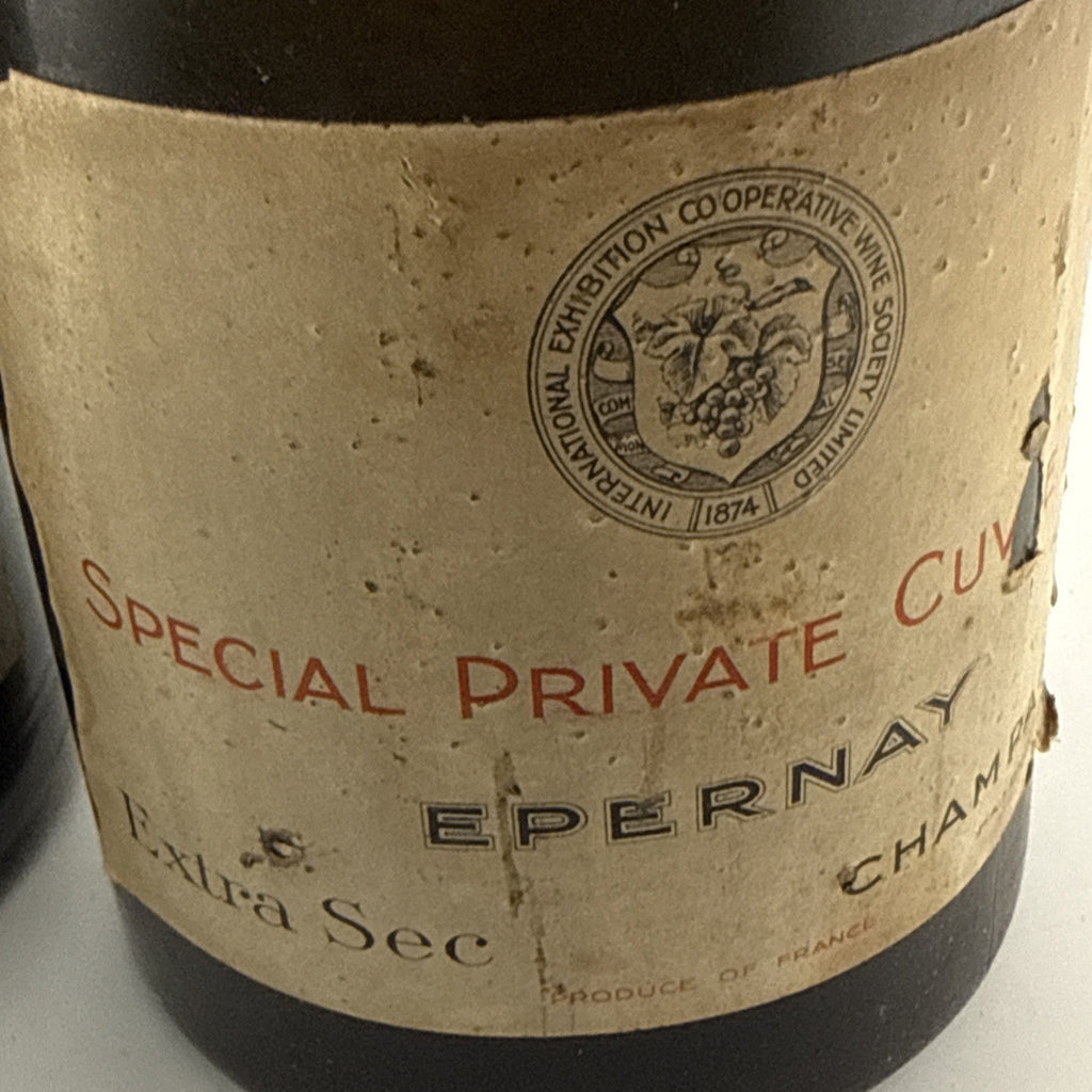 Vintage Champagne Special Private Cuvee 33 Epernay Extra Sec C.1940s