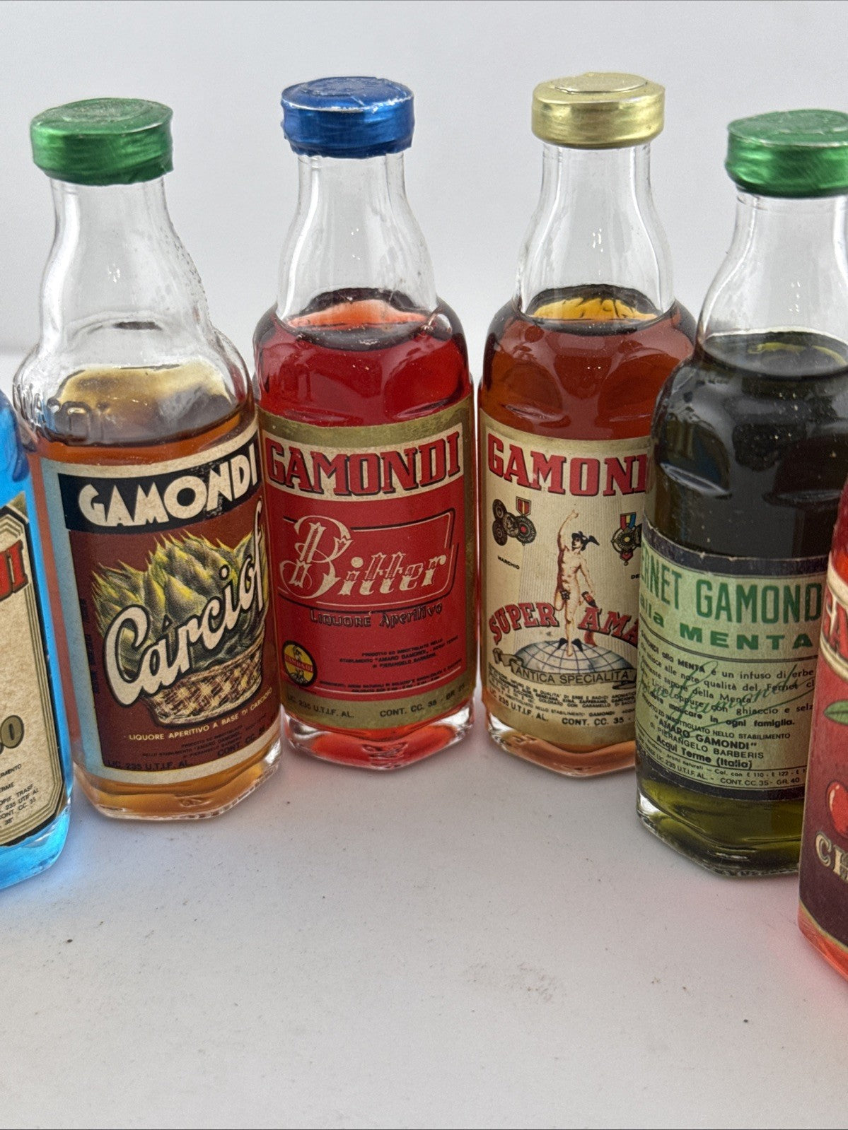 Vintage Gamondi Italian Liqueur Miniatures Set 1960s/70s x11 Bottles