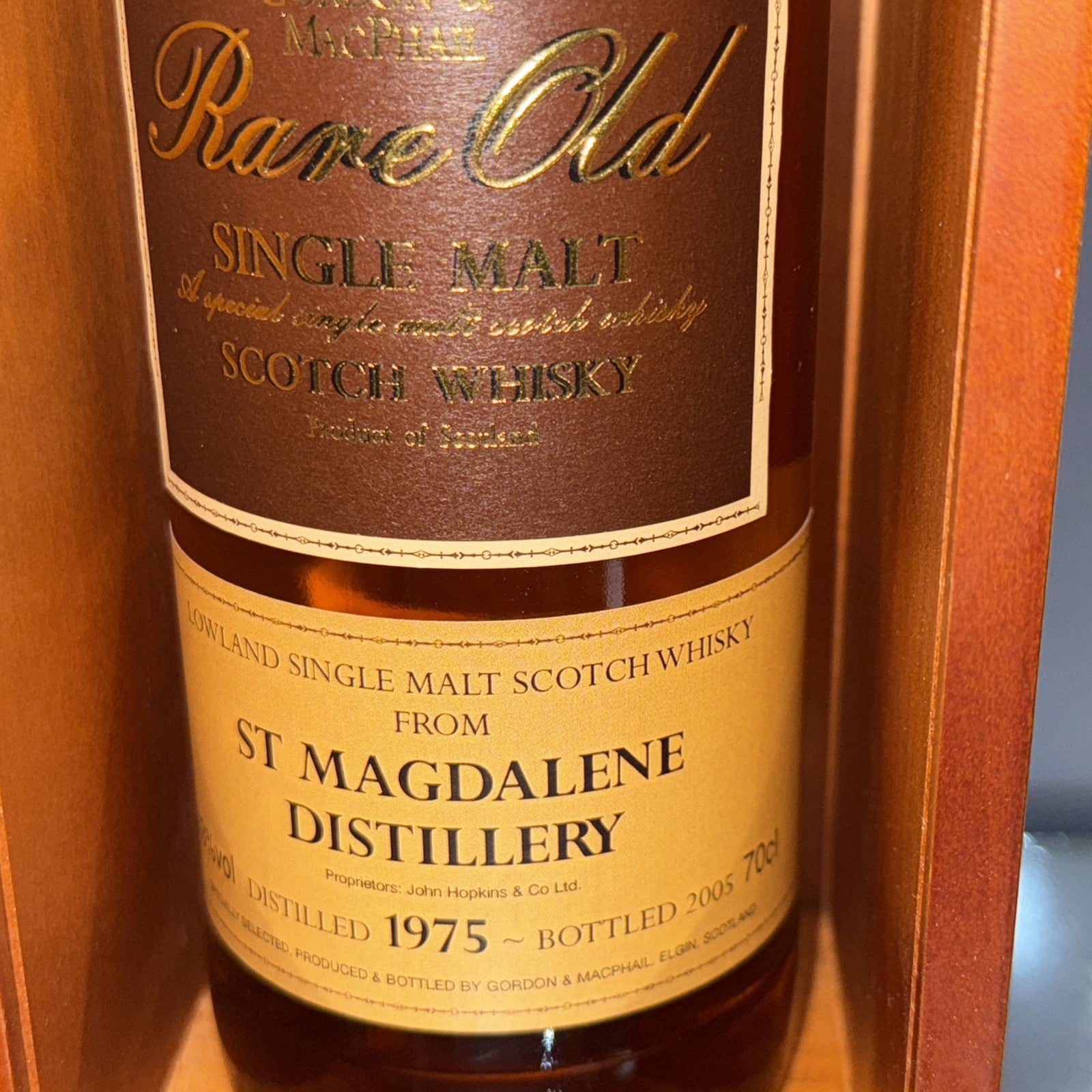 St. Magdalene single malt 1975 for Gordon & MacPhail's Rare Old bottled 2005