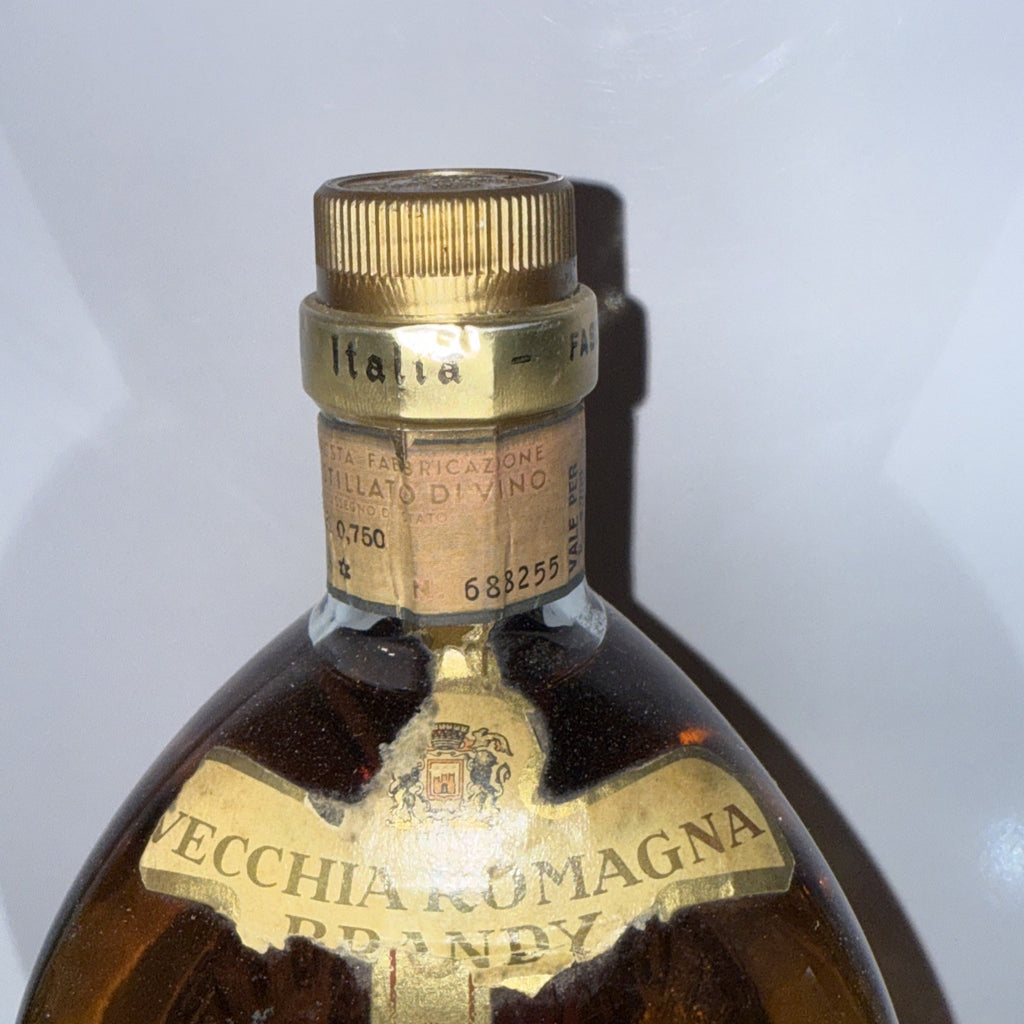 Vecchia Romagna Etichetta Nera brandy (70cl bottle) From 1970s Pos Early 1980s