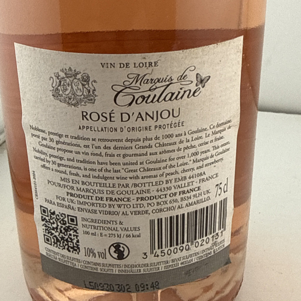 Marquis de Goulaine Rosé d’Anjou 2024 Loire Rosé Wine 75cl 10% ABV