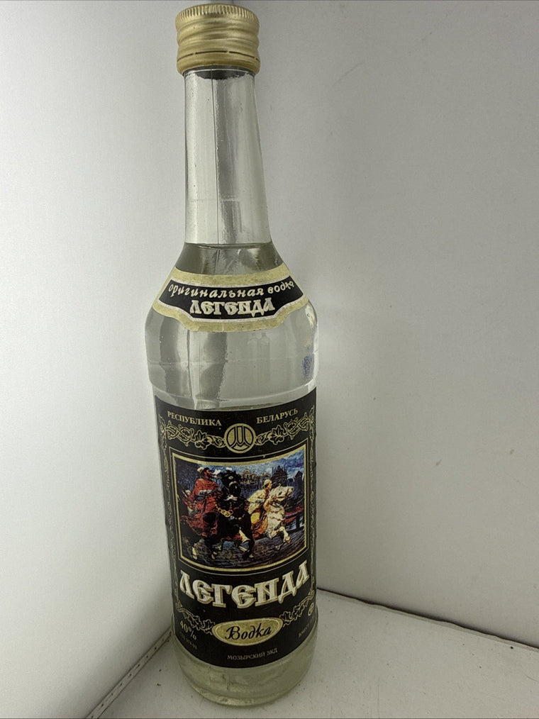 Vintage 1990s Legenda Belarusian Vodka 50cl 40% Mozyr Sealed Bottle
