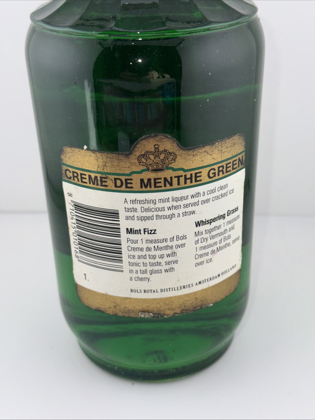 1960s/70s  Bols Crème De Menthe 60 Proof 1L Bottle
