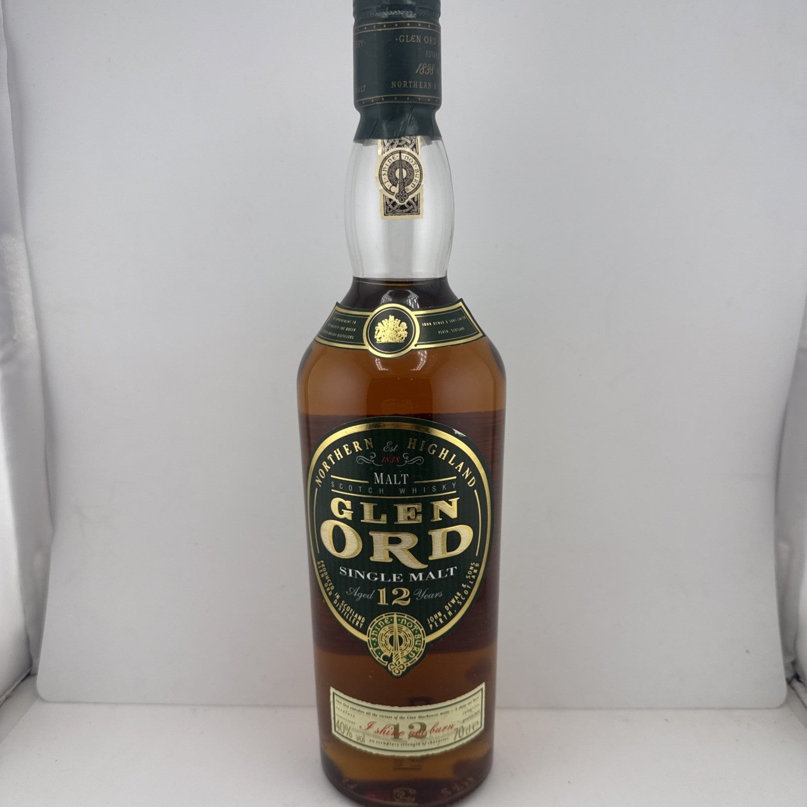 Glen Ord 12yo Single Malt; 70cl bottling dating to the late 1990s/early 2000s.