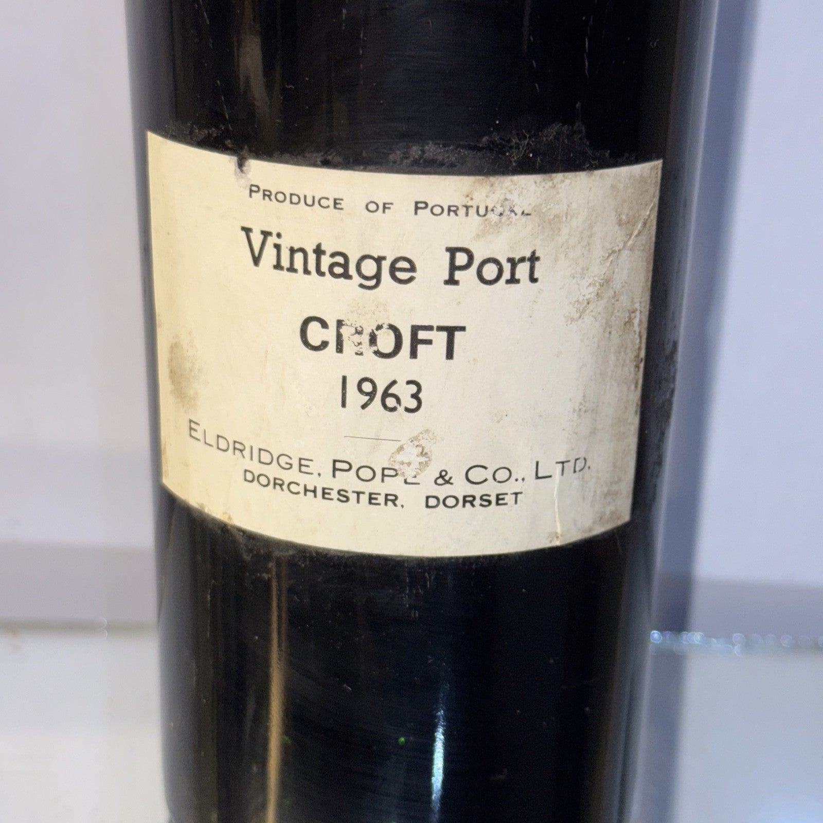 Croft 1963 Vintage Port Imported By Eldridge Pope Good  Condition