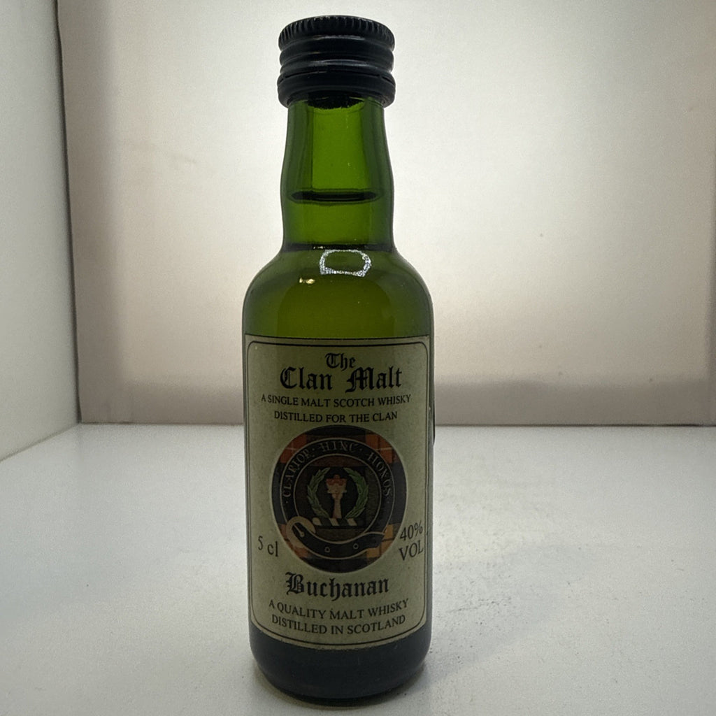 The Clan Malt — Buchanan — 5cl Single Malt Miniature — Green Bottle