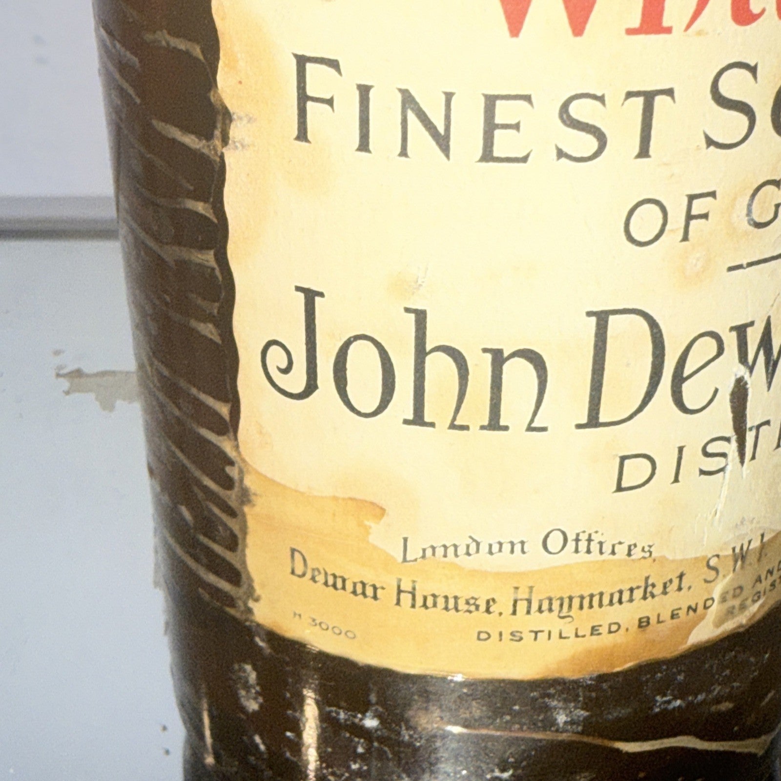 John Dewar & Sons “White Label” Blended Scotch Whisky Bottles Nov 1934