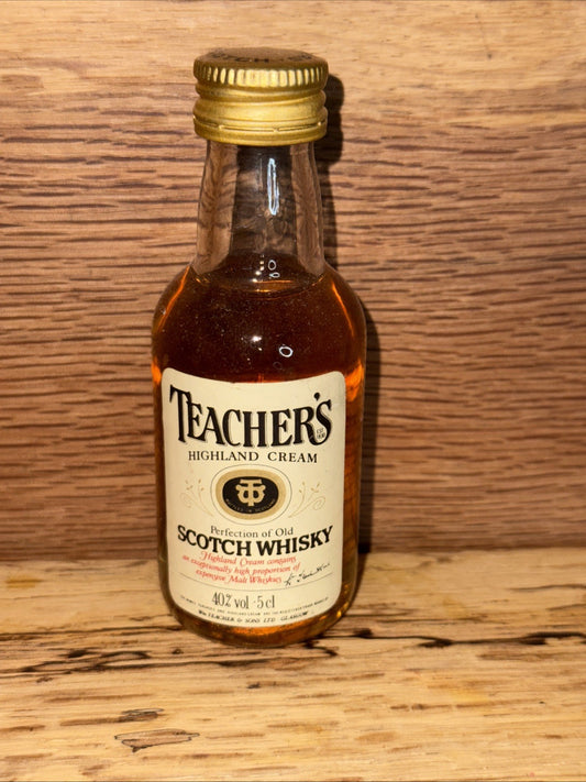 1980s Teachers Whisky Miniature Vintage