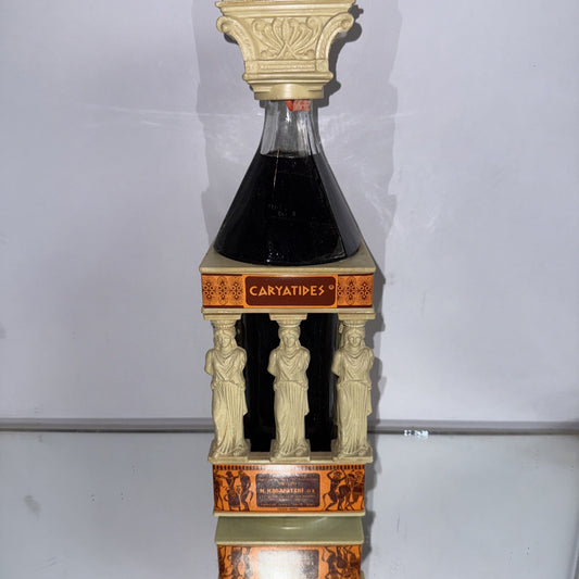 Caryatides Greek Brandy Ornate 500ml Bottled From 1970s Retro/vintage