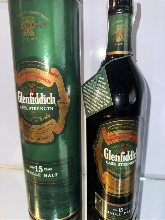 Glenfiddich 15 Year Old Cask Strength Scotch Whisky Bottled 1990s 51%abv 1L