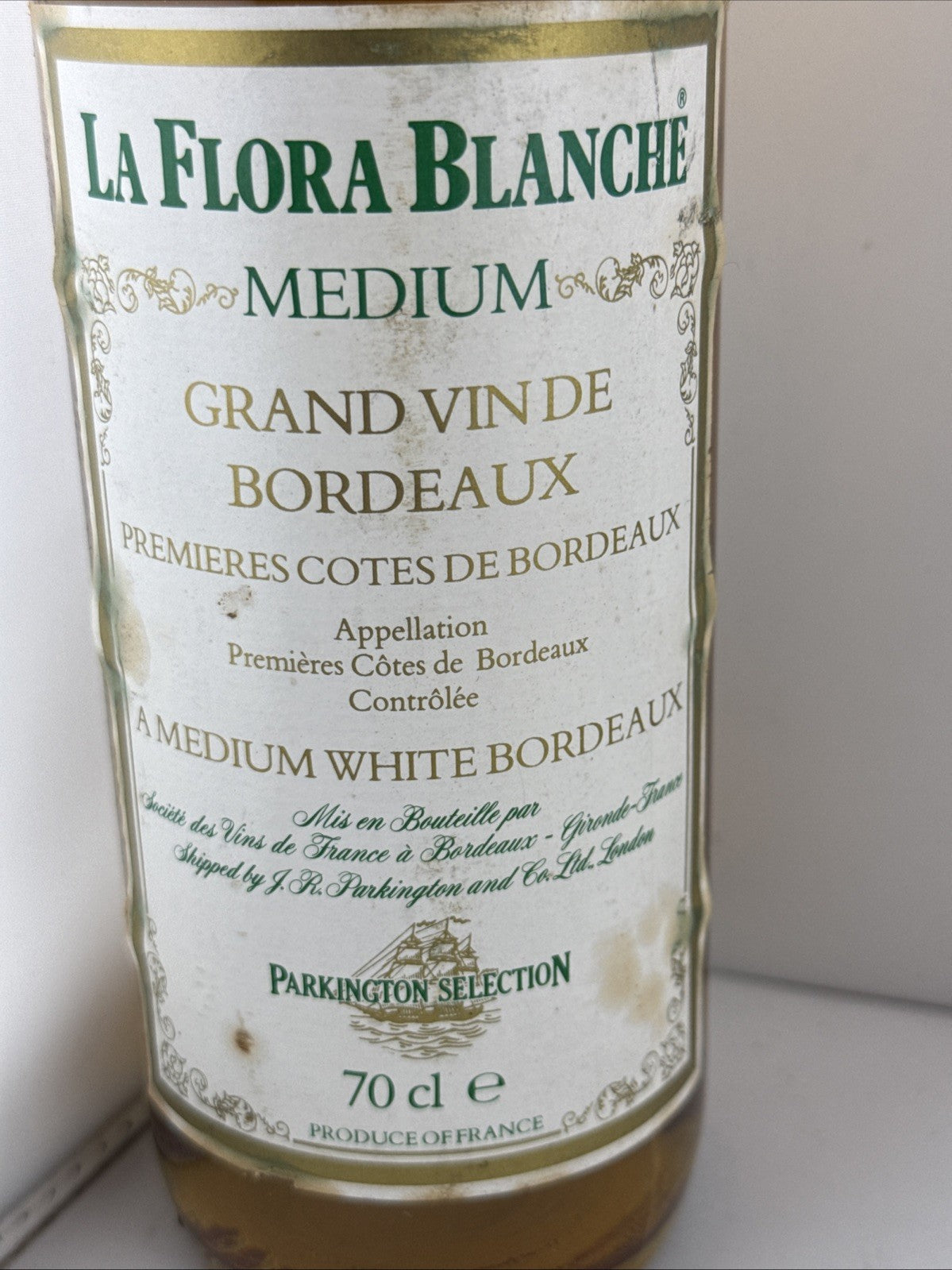 1980s La Flora Blanche Medium White Bordeaux 70cl French Wine