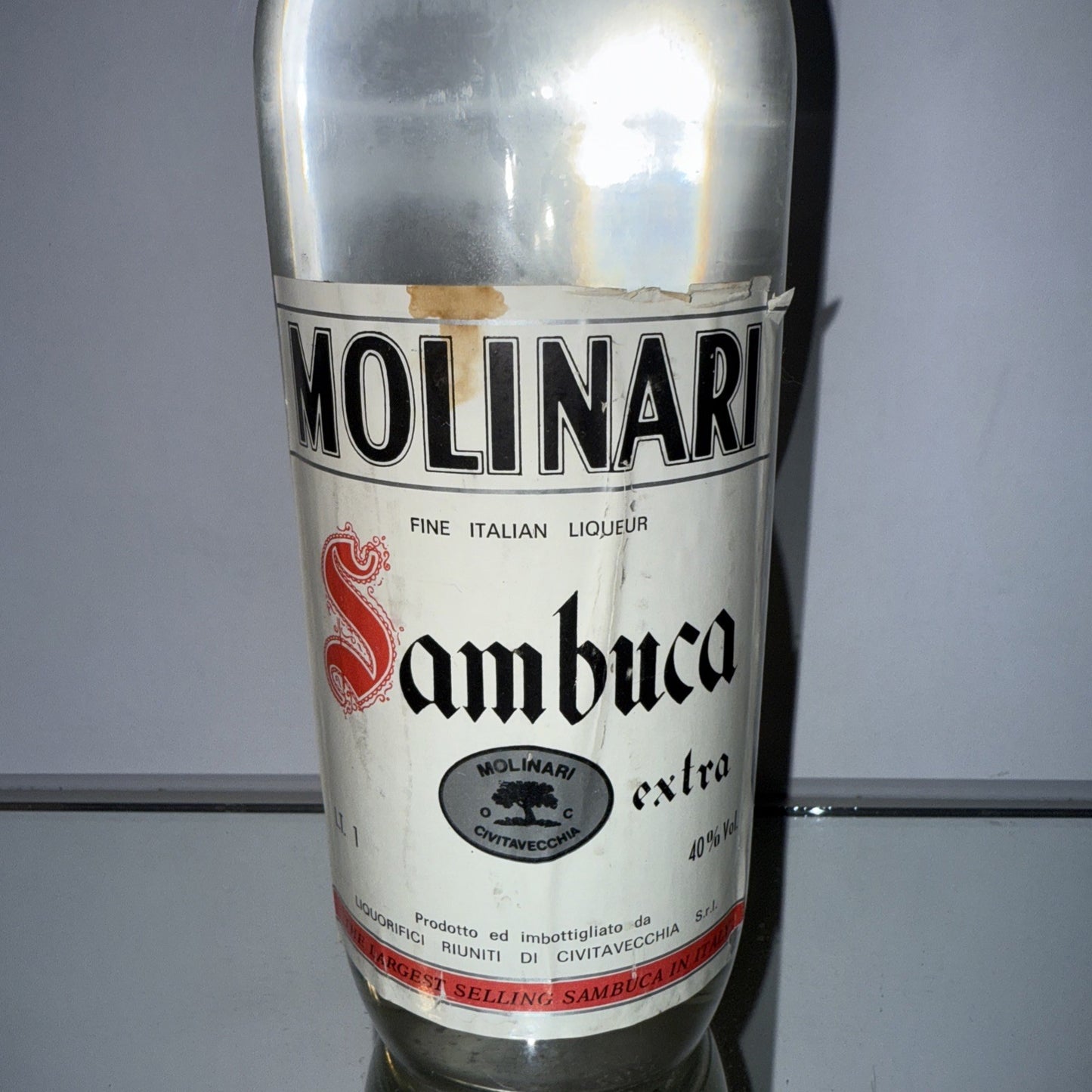 Molinari 1L Bottle Of Sambuca ( Bottled 1970s)